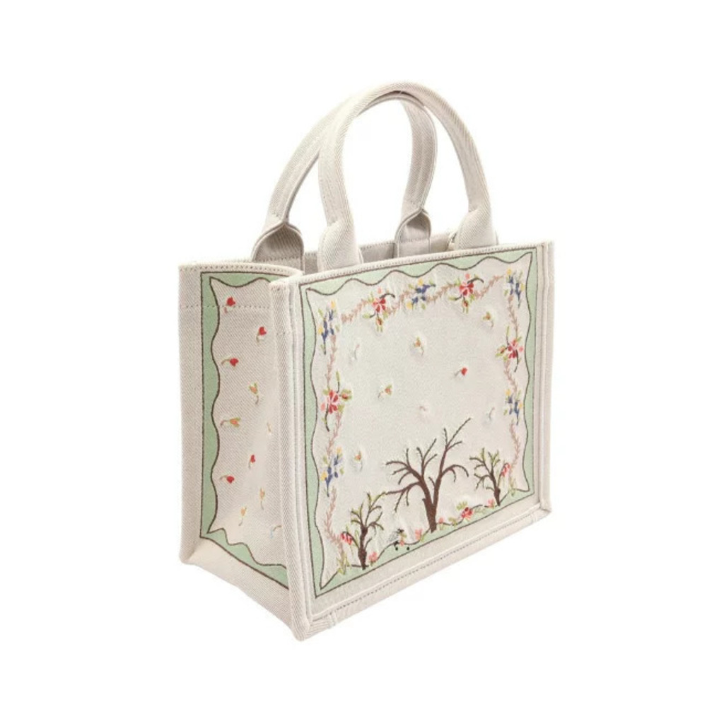 Dior Canvas amour Tote Book White Ivory Multicolor Handbag Christian White